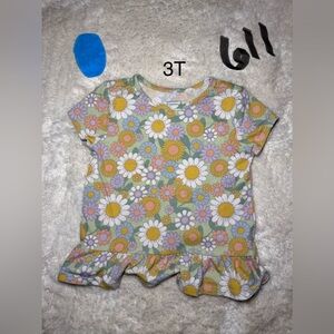 Carter's Daisy Floral Short Sleeve Top - Multicolor